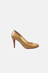 Christian Louboutin Rugan Topuklu Ayakkabı Nude - 35